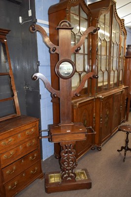 Lot 480 - A Victorian mahogany hall stand with mirrored...