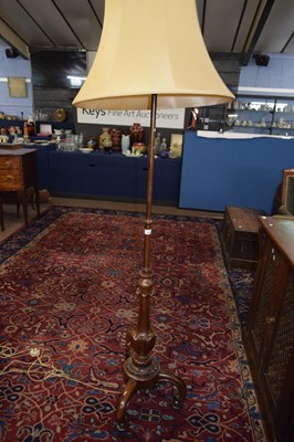 Lot 482 - A Victorian rosewood standard lamp of tapering...