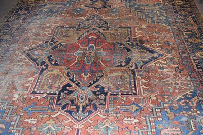 Lot 498 - A large antique Middle Eastern wool floor rug...
