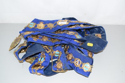 Lot 2 - A group of base metal Masonic regalia