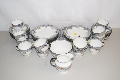 Lot 19 - A quantity of Delphine floral decorated tea wares