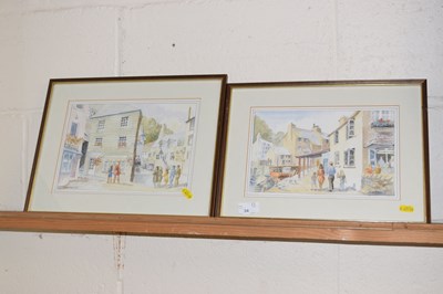 Lot 34 - John Parsons, a pair of studies of street...