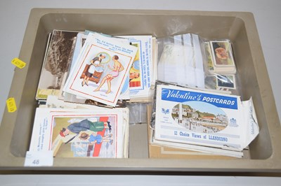 Lot 48 - Box of various postcards and cigarette cards