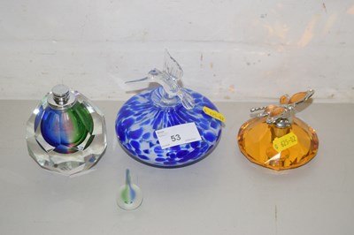 Lot 53 - A group of three assorted perfume bottles to...