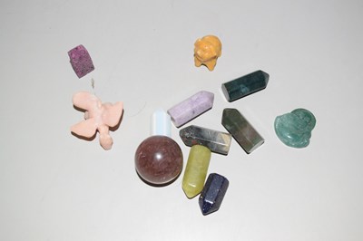 Lot 114 - Mixed Lot: Various crystal towers, carvings,...