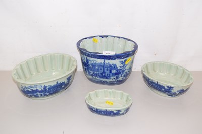 Lot 145 - A group of reproduction blue and white jelly...