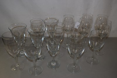 Lot 192 - A tray of modern wine glasses