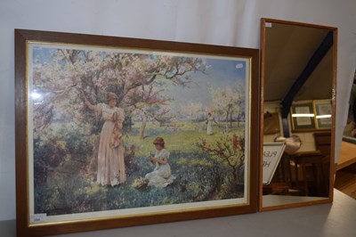 Lot 254 - A coloured print Blossom Time and a wall...
