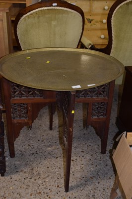 Lot 301 - A brass tray top table