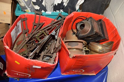 Lot 567 - A box of model train track and a box of...