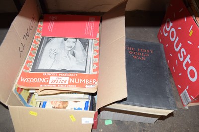 Lot 580 - Two boxes of assorted books