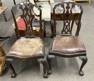 Lot 465 - A pair of Georgian Revival mahogany dining...
