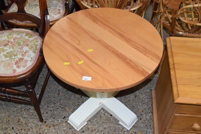 Lot 332 - Modern pine topped coffee table with painted base