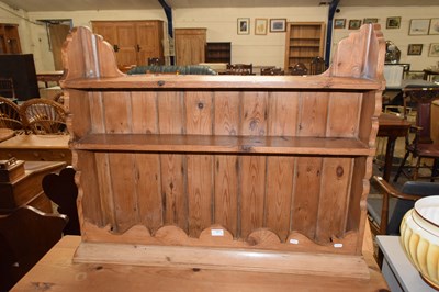 Lot 359 - A pine wall shelf