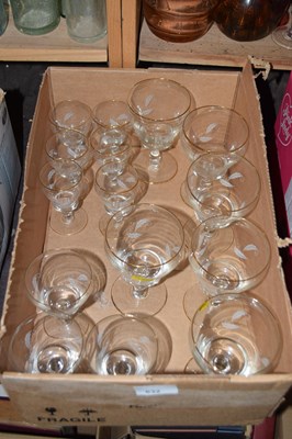 Lot 632 - Quantity of gilt rimmed glass ware