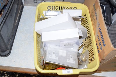 Lot 717 - Box of various as new plug sockets and other...
