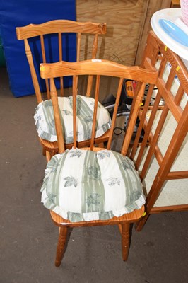 Lot 745 - Pair of pine kitchen chairs