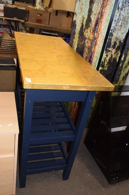 Lot 803 - A modern kitchen side table with gilt effect...