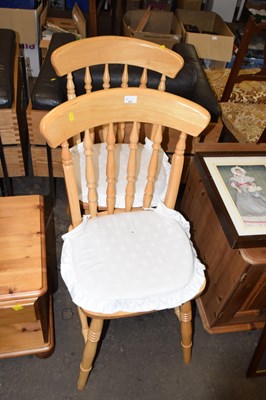 Lot 807 - Pair of modern beech wood kitchen chairs