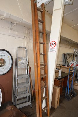 Lot 853 - Vintage wooden ladder