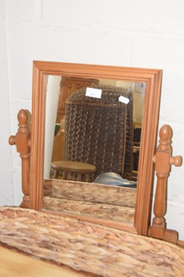 Lot 877 - Pine dressing table mirror