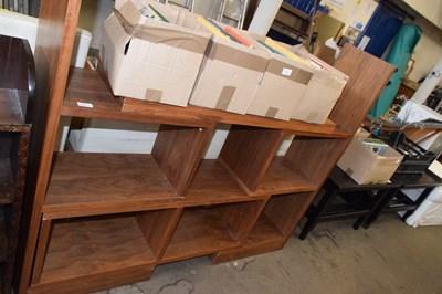 Lot 817 - Modern dark wood effect bookcase cabinet